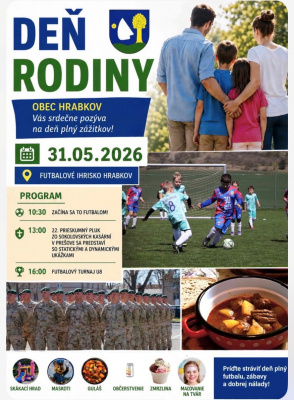 Deň rodiny Hrabkov 31.5.2026 - plagát