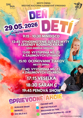 Plagát Deň detí (program) Snina 2026